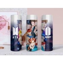 DREAM COLLECTION Kpop Bts Özel Tasarım Sıcaklık Göstergeli Dijital Led Paslanmaz Çelik Termos 450 Ml