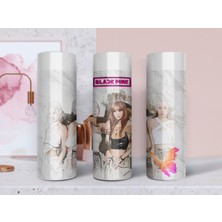 Dream Collectıon Kpop Blackpınk Özel Tasarım Sıcaklık Göstergeli Dijital Led Paslanmaz Çelik Termos 450 Ml