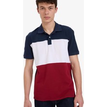DeFacto %100 Pamuk Regular Fit Polo Yaka Bloklu Kısa Kollu Tişört D7940AX25SP