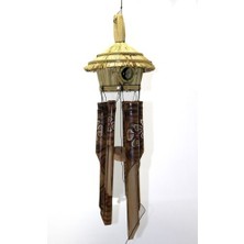 Hasır Kuş Yuvalı Bambu Çan 50 cm