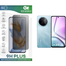 ECR MOBILE Vivo Y39 Ekran Koruyucu Tam Uyumlu 9h Esnek Nano Kırılmayan Mat Hayalet(Privacy)