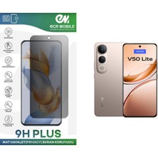 Vivo V50 Lite Ekran Koruyucu Tam Uyumlu 9h Esnek Nano Kırılmayan Mat Hayalet(Privacy)