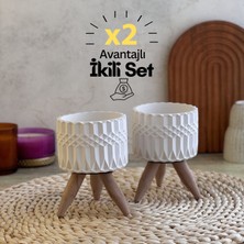 El Yapımı Dekoratif Obje, 2’li Dekorasyon Seti, Ince ve Minimalist Tasarım