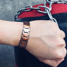 Fuhao Shop C No.6 Boyutu Klasik Saf Bakır Bilezik Erkekler Enerji Germanium Bilezik Hologram Terapi Zinciri & Bağlantı Bilezikler Için Erkekler Kadınlar (Yurt Dışından)