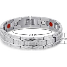 Fuhao Shop C Siyah Bilezik Erkekler Için Yağmur Gibi Moda Bilezik Paslanmaz Çelik Manyetik Terapi Bileziği Viking Germanium Lüks Takı Bileklik Drop-Ship (Yurt Dışından)