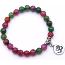 Fuhao Shop C ZT110-18 Doğal Taş Boncuklu Bilezik Yoga Çakra Mala Bilezik Om Lotus Kadın Erkek Boncuklu Şans Bileklik Takı Pulseras (Yurt Dışından)