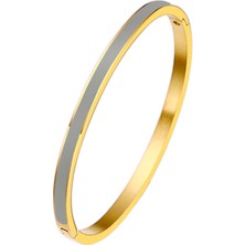 Fuhao Shop C Toka Altın Grisi Kadın Bilezik Zincirleri Paslanmaz Çelik 3 Renkli Set Bilezikler Bileklikler Aksesuar Carter Bilezikler Yeni Trend Takı (Yurt Dışından)