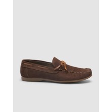 Cabani %100 Hakiki Deri Kahverengi Süet Erkek Loafer