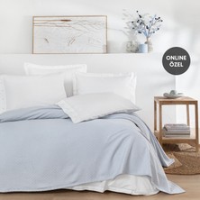 Yataş Kallista Çift Kişilik Pamuk Pike - Mavi