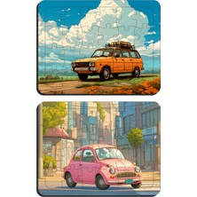 Ultra Basım Çocuklar Için Eğitici & Öğretici Ahşap Puzzle Yapboz 2 Adet 24 Parça Ahşap Puzzle Yapboz