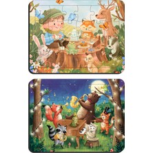 Ultra Basım Çocuklar Için Eğitici & Öğretici Ahşap Puzzle Yapboz 2 Adet 24 Parça Ahşap Puzzle Yapboz