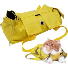 Glipet Çok Fonksiyonlu Kedi Köpek Bakım Kısıtlama Çantası 42X25 Sarı Medium