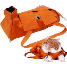 Glipet Çok Fonksiyonlu Kedi Köpek Bakım Kısıtlama Çantası 55X27 Turuncu Large