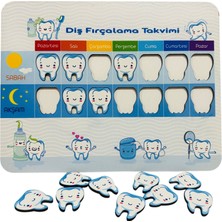 zaar Kids Ahşap Diş Fırçalama Takvimi