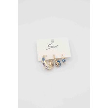 Glare Jewellery Shesra Nazar Boncuğu Model 3'lü Küpe