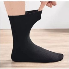 10 Lu Paket Siyah Düz Erkek Çorabı, Dikişsiz,ekstra Rahatlastik