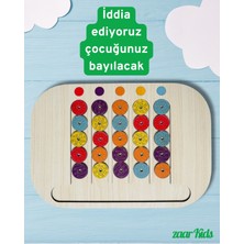 zaar Kids Ahşap Renkli Donutlar Sıralama Oyunu