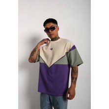 Parçalı Oversize Unisex T-Shirt