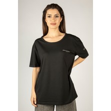 Woxxo Show Me Your Code  Baskılı Unisex Oversize T-Shirt -Siyah Lycralı Modal/pamuk