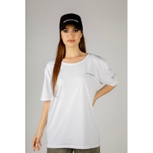 Woxxo Good Fellas Baskılı Unisex Oversize T-Shirt -Beyaz Lycralı Modal/pamuk