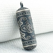 Silindir 925 Ayar Osmanlı Tuğralı Cevşen Muska Kabı