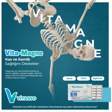 Vitasso Magnezyum 3'lü Vitamagne Yetişkinler Için Vitamin B6-B12-D-D3 Magnezyum Mineral Gıda Takviyesi