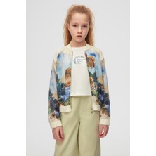 Nk Kids 38812 Kız Çocuk Krem-Mavi Forest Ceket