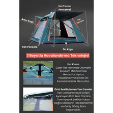 4 Kişilik Tam Otamatik Tenteli Kamp Çadırı Portatif Anti-Uv Outdoor Plaj Piknik Çadırı