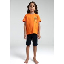 Rolypoly Erkek Çocuk Turuncu Bermuda Takım