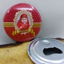 10 Adet 6 Ay Kınası Baskılı Resimli Metal Magnet Açacak 58 mm Doğum Günü Hediyesi