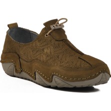 Haki Hakiki Deri Kadın Günlük Ayakkabı 124-3 Z