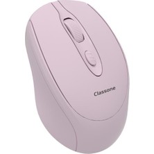 Classone CBT16 Bluetooth + 2.4 Ghz Şarj Edilebilir Kablosuz Mouse - Pembe