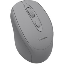 Classone CBT14 Bluetooth + 2.4 Ghz Şarj Edilebilir Kablosuz Mouse - Gri