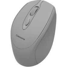 Classone CBT14 Bluetooth + 2.4 Ghz Şarj Edilebilir Kablosuz Mouse - Gri