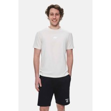 Ucla Fabıo Açık Pembe Bisiklet Yaka Baskılı Standard Fit Erkek Tshirt