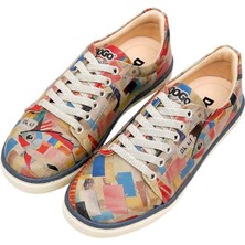 Kadın Vegan Deri Çok Renkli Sneakers - Hi Fish Tasarım