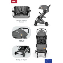 Kanz F- Go2 Kabin Boy Bebek Arabası Silver Koyu Gri
