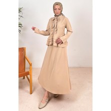 İlkimay.com Nesla Tunik Etek Ikili Takım 1418 - Bej