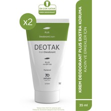 Plus Ekstra Koruma 7 Güne Kadar Etkili Krem Deodorant 35 ml x 2 Adet