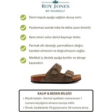 Roy Jones  Ortopedik Tabanlı Konfor Modeli Terlik Çift Bantlı Tokalı Günlük Rahat Dışarı Ev Içi Terliği