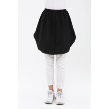 Kadın Siyah Beli Lastikli Gömlek Görünümlü Kurtarıcı Etek Içlik 22109