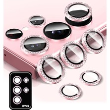 IPG Samsung Galaxy S25 Ultra Için Ipg Prolens Kamera Lens Koruyucu Elmas Taşlı Çerçeveli, Kırılmaz Cam
