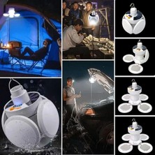 5 Led&Amp;Apos;Li 3 Farklı Işık Modlu Açılıp Kapanabilir Led Kanatlı Güneş Enerjili Solar Aydınlatma Asılabilir Kamp Feneri (4989)