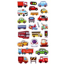 Limmy Sticker Kabartmalı Stiker Çıkartma Etiket (LTA002)-18X9 Cm- Iş Makina Arabalar