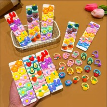 Ct Toys (6'lı Set )Karışık Model Sevimli Renkli Kız Çocuk Lastikli Saç Tokaları