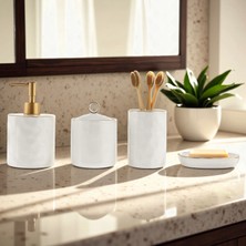 Karaca Lina Seramik Banyo Aksesuar Seti 4 Parça Gold