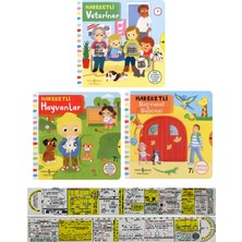 Hareketli Veteriner + Hayvanlar + Hayvanat Bahçesi 3'lü Set + Mat. Öğreten Cetvel