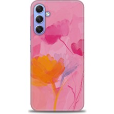 gmotp Samsung Galaxy S25 Kılıf Hd Baskılı - Turuncu Pembe