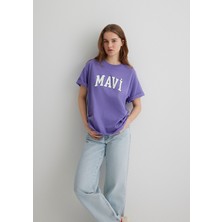 Mavi Mavi Logo Baskılı Mor Tişört 1600843-70611