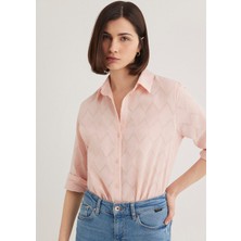Mavi Pembe Ekru Gömlek 1211032-71152
